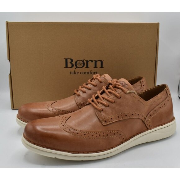 Born Mens Size 10 Tobias Brown Full Grain Leather Oxford Casual Lace up Shoes main image 6